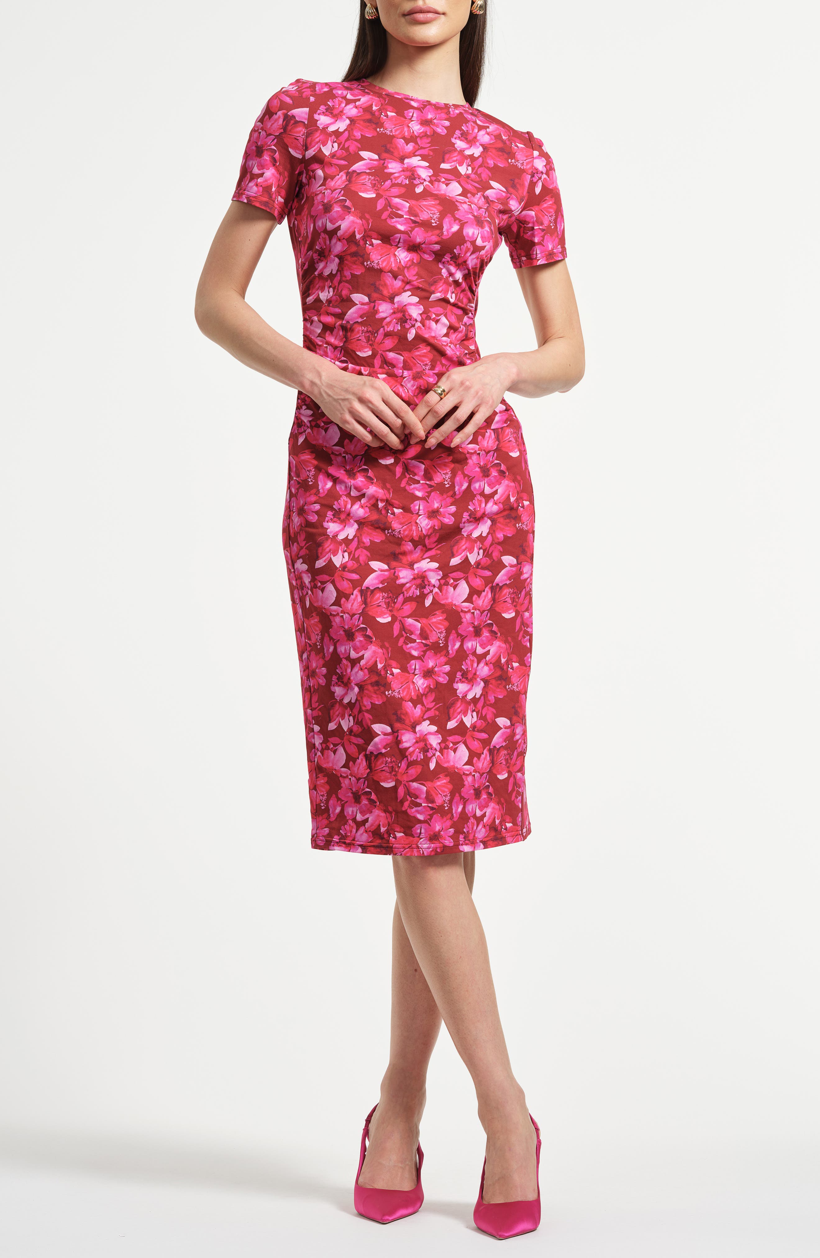 Isaac Mizrahi New York Ruched Waist Dress