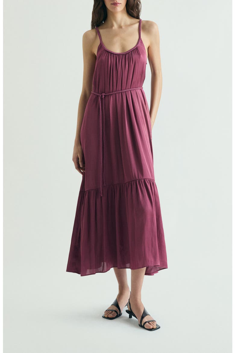 Dress Braided Waistband, Main, color, Burgundy