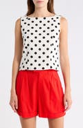 WAYF Polka Dot Linen Blend Tank
