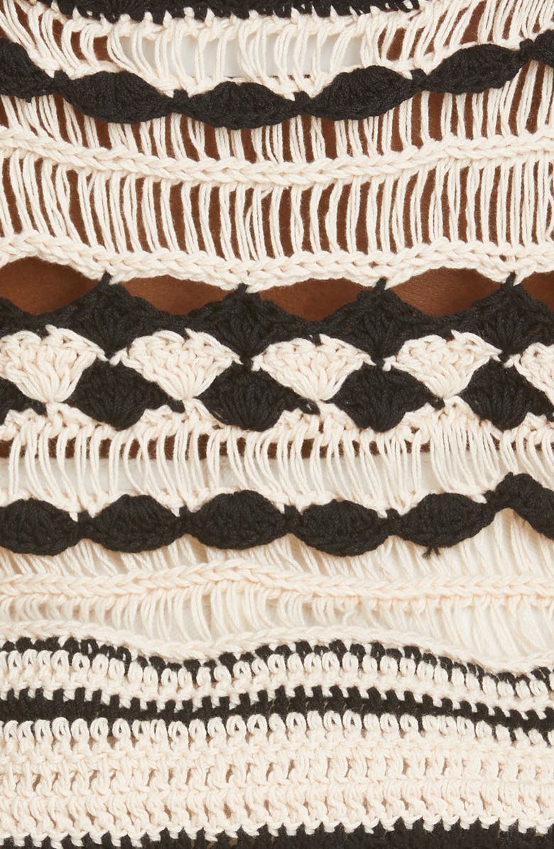 Zimmermann Mixed Stitch Ruffle Cotton Tank, Alternate, color, 