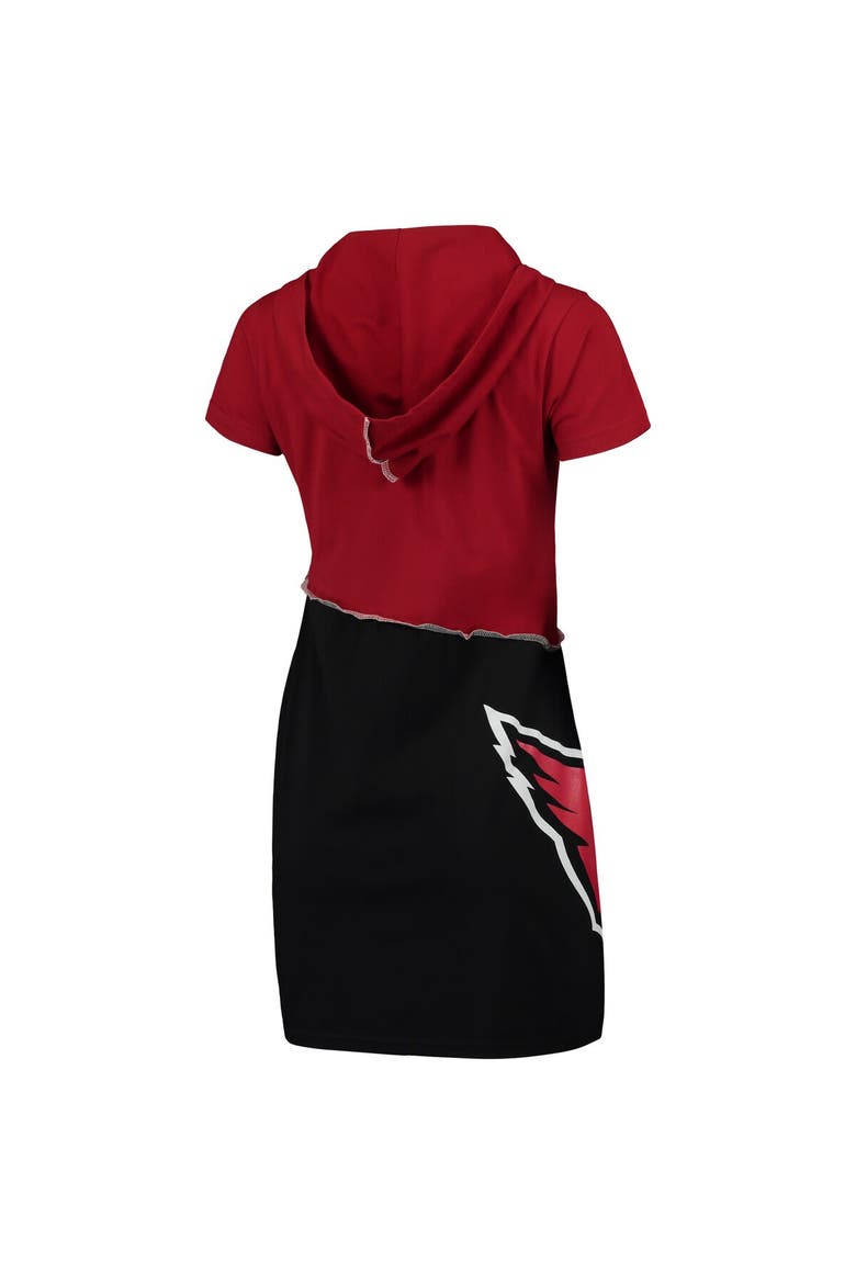 Women's Refried Apparel Cardinal/Black Arizona Cardinals Sustainable Hooded Mini Dress, Alternate, color, Cardinal