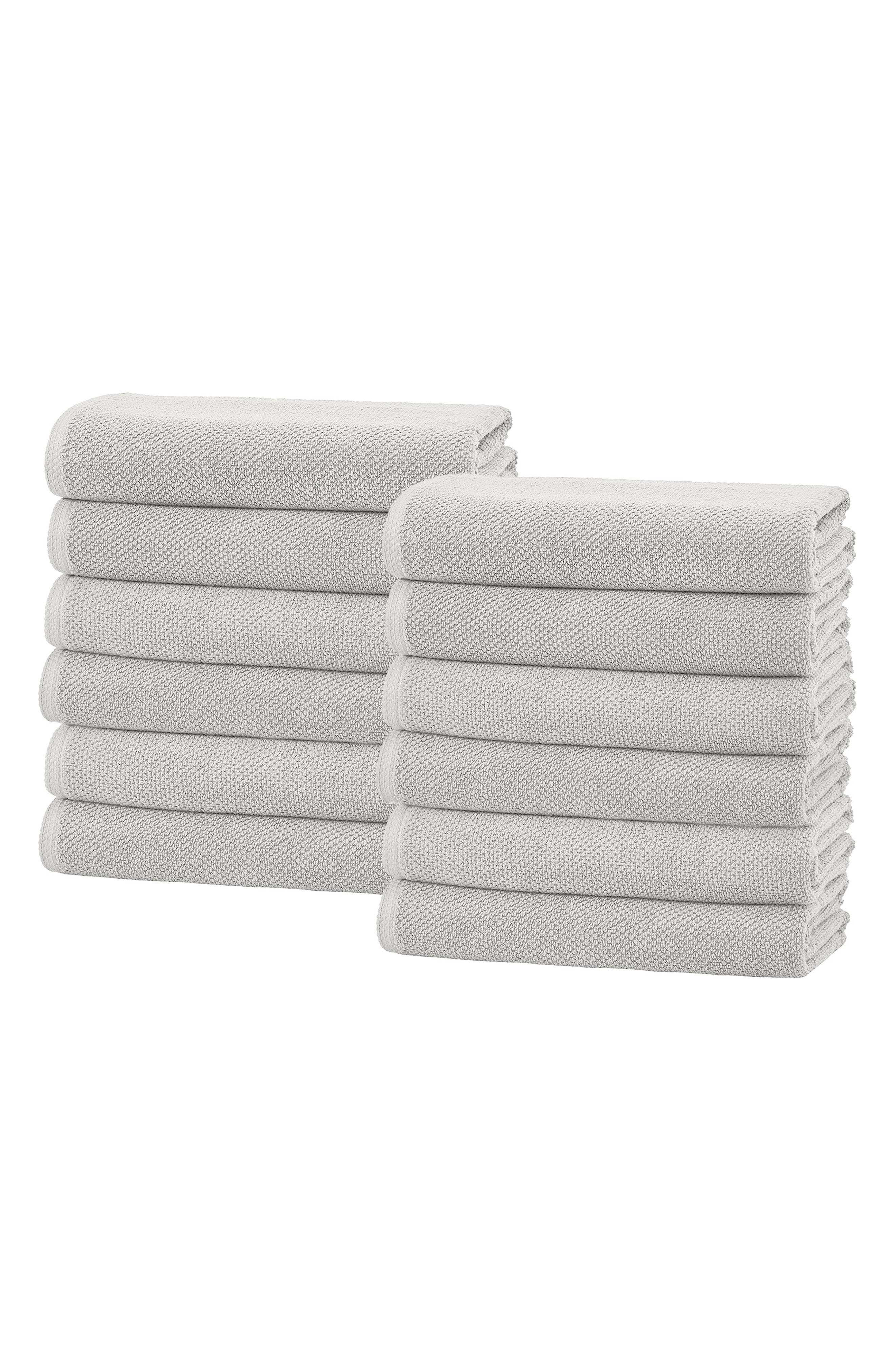 Woven &amp; Weft Popcorn Textured 6-Piece Cotton Bath Towel Set