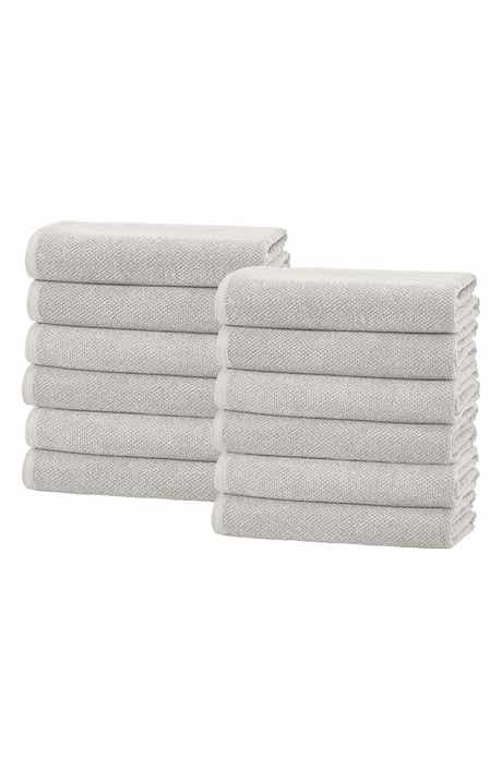 Woven & Weft Popcorn Textured 6-Piece Cotton Bath Towel Set
