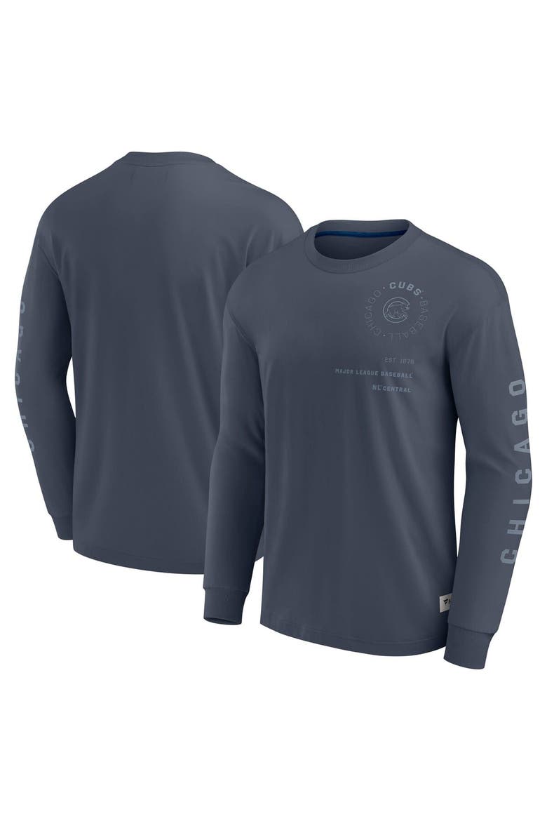 Men's Fanatics Blue Chicago Cubs Elements Future Ground Tonal Info Long Sleeve T-Shirt, Main, color, Blue