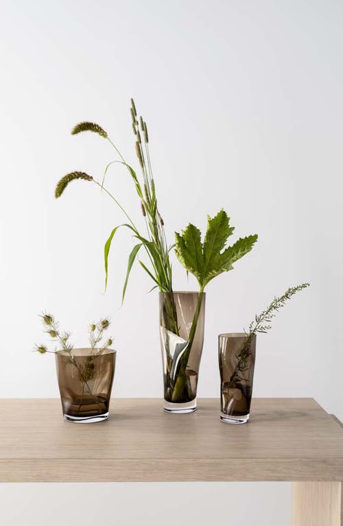 Orrefors Squeeze Small Vase In Brown