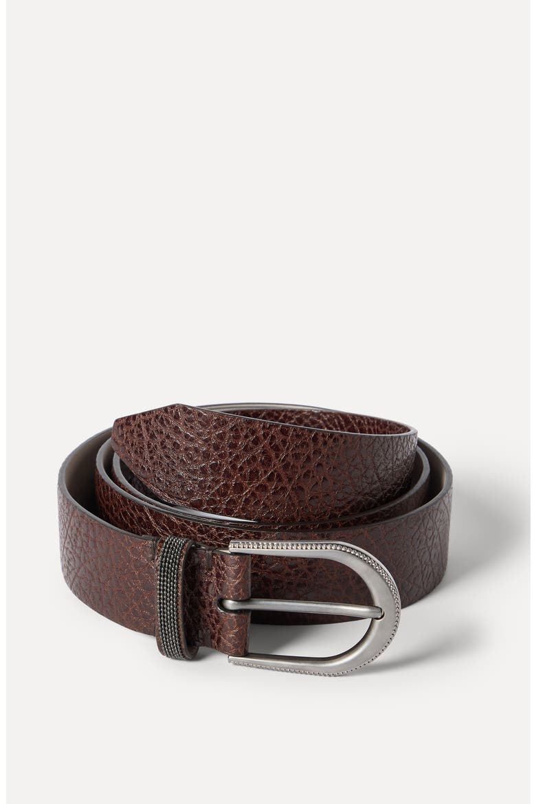 Calfskin belt, Alternate, color, Brown