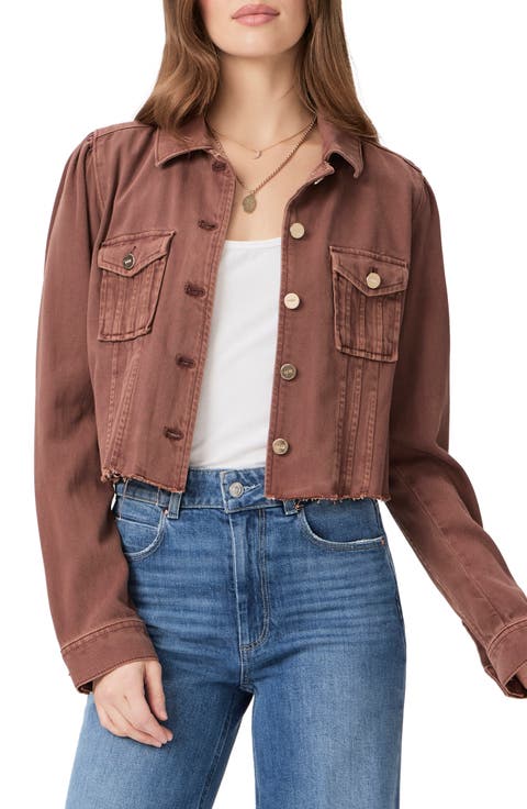 Pacey Crop Denim Jacket (Vintage Brunette)
