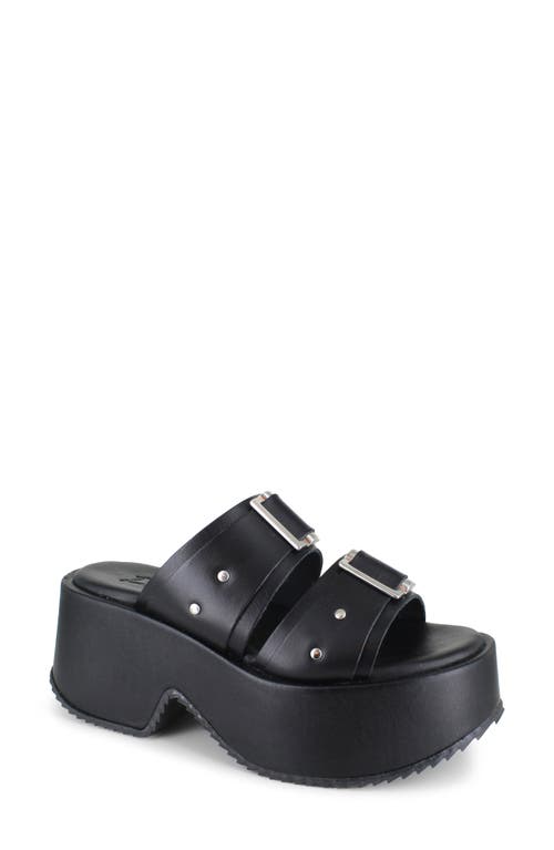 Zigi Fanela Platform Slide Sandal In Black
