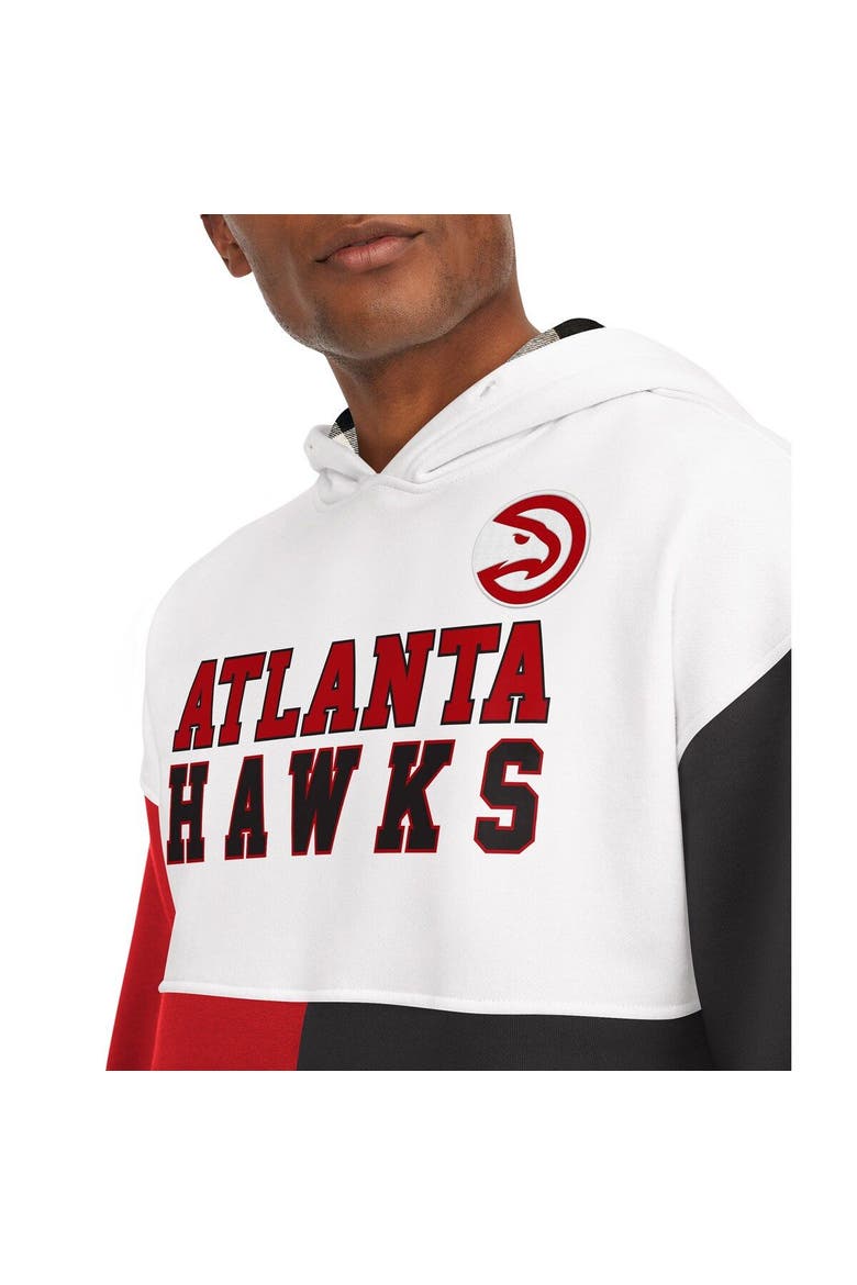Men's Tommy Jeans White/Red Atlanta Hawks Andrew Split Pullover Hoodie, Alternate, color, White