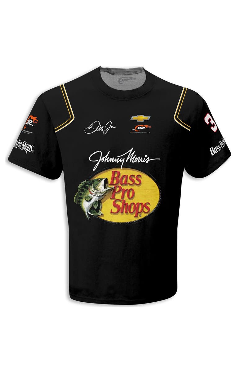 JR MOTORSPORTS OFFICIAL TEAM APPAREL Men's JR Motorsports Official Team Apparel Black Dale Earnhardt Jr. Bass Pro Shops Uniform T-Shirt, Alternate, color,
