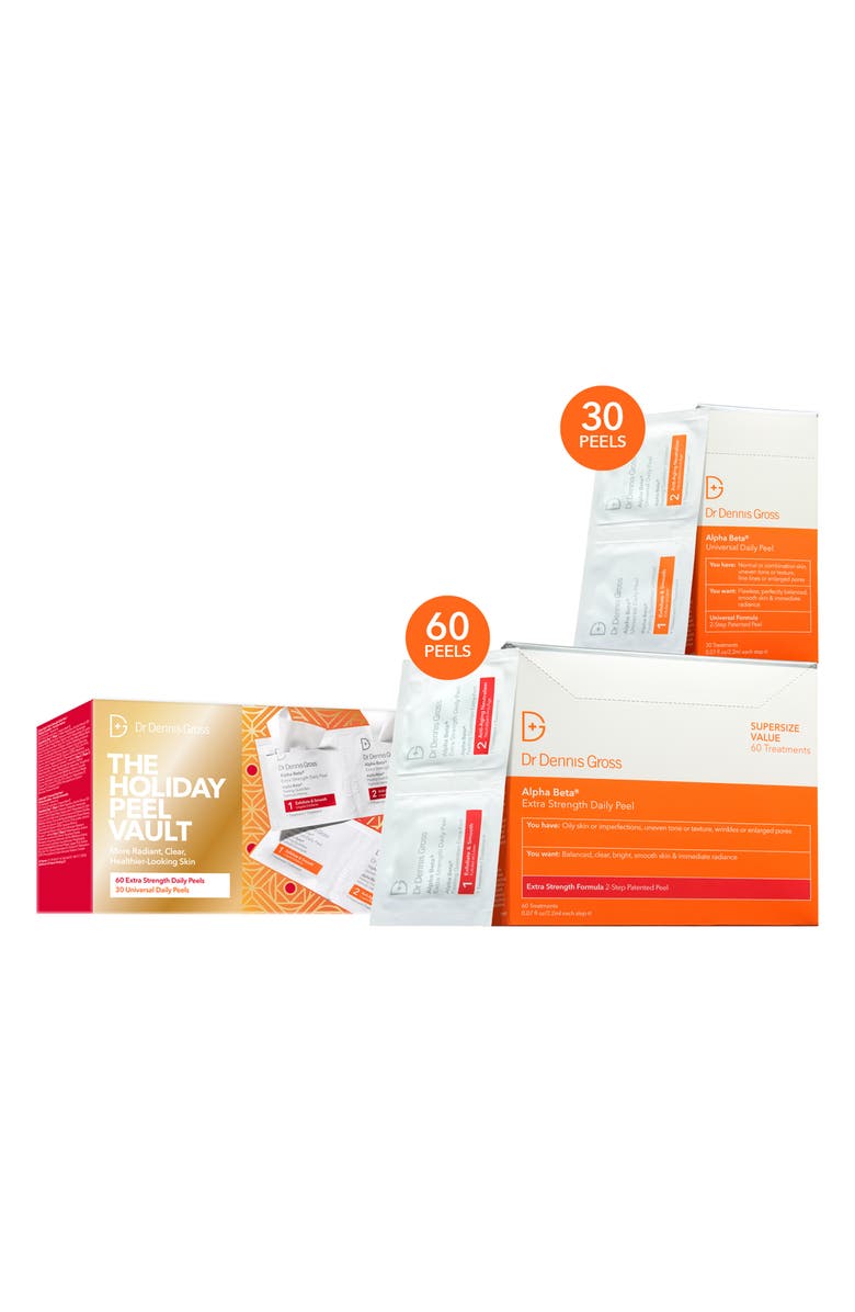 Dr. Dennis Gross Skincare The Holiday Peel Vault Duo (Limited Edition) USD $245 Value, Main, color,