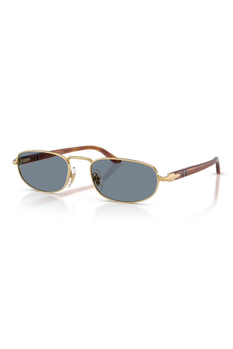 56mm Pillow Sunglasses, Alternate, color, GOLD / LIGHT BLUE