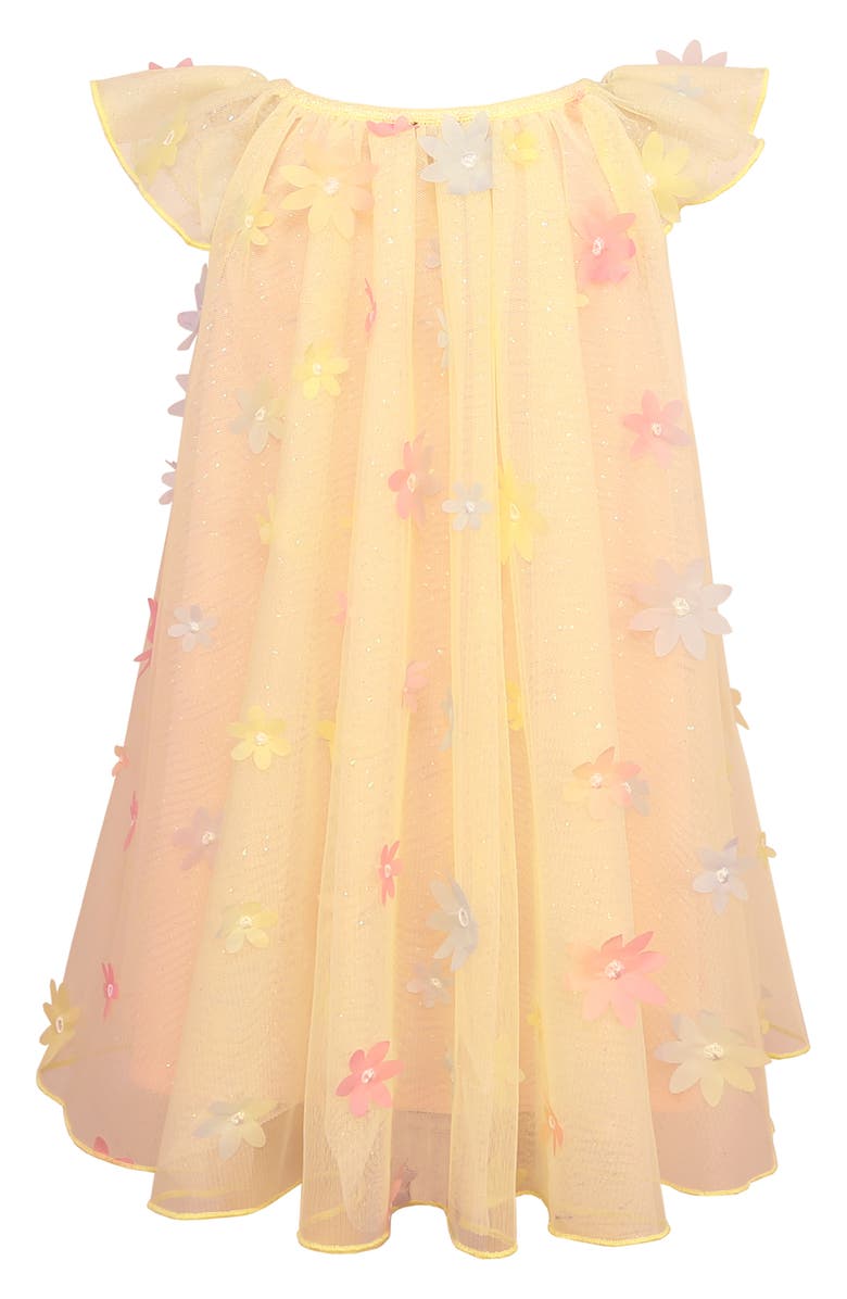 Zunie Floral Float Dress, Alternate, color, Yellow Multi
