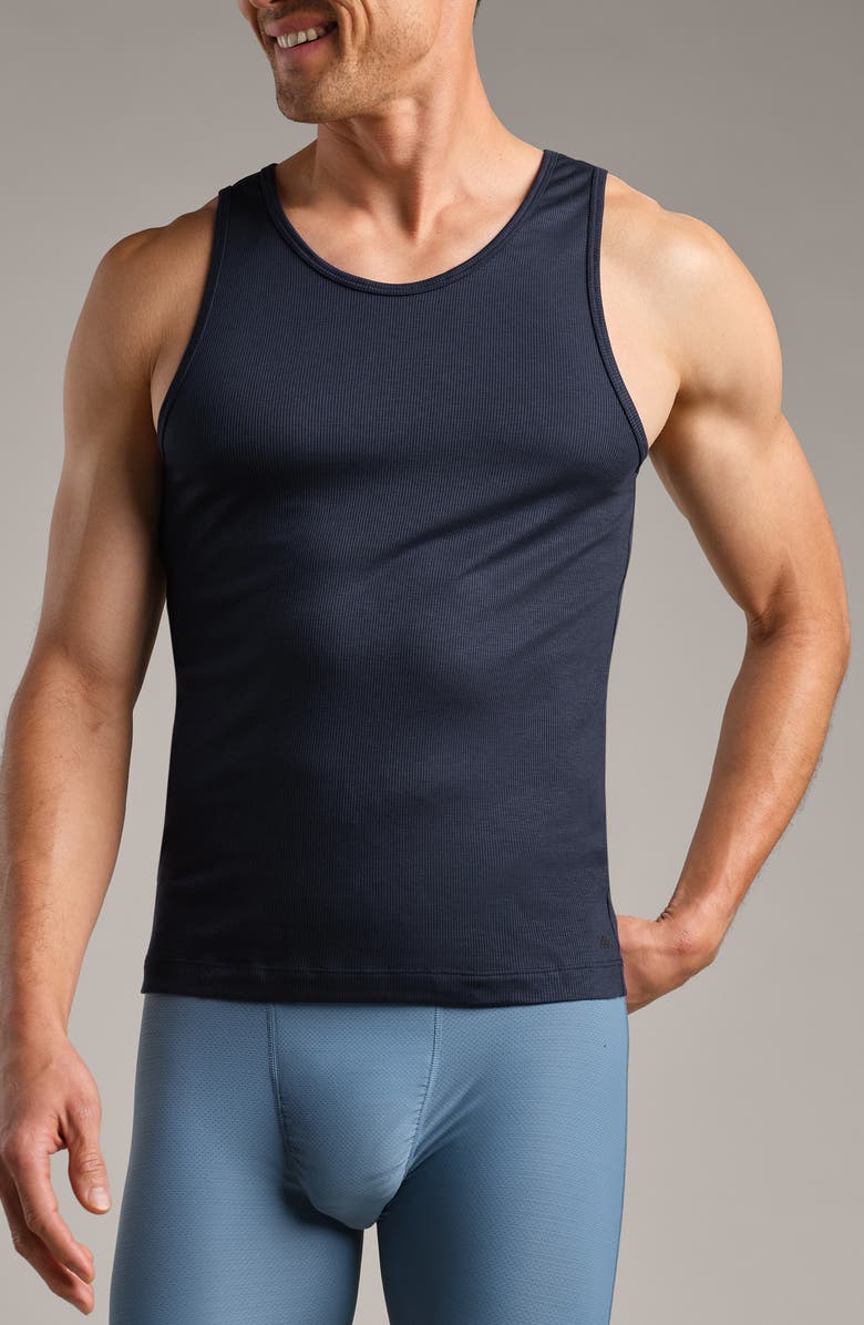 Rhone C.O.R. Ribbed Tank, Main, color, True Navy