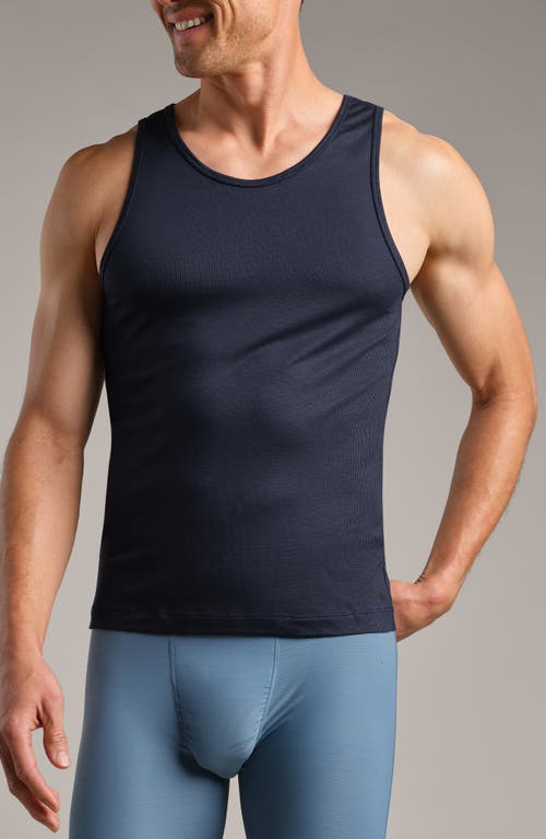 Rhone C.o.r. Ribbed Tank In Blue