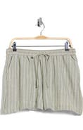 MAX STUDIO Stripe Drawstring Shorts