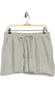 MAX STUDIO Stripe Drawstring Shorts