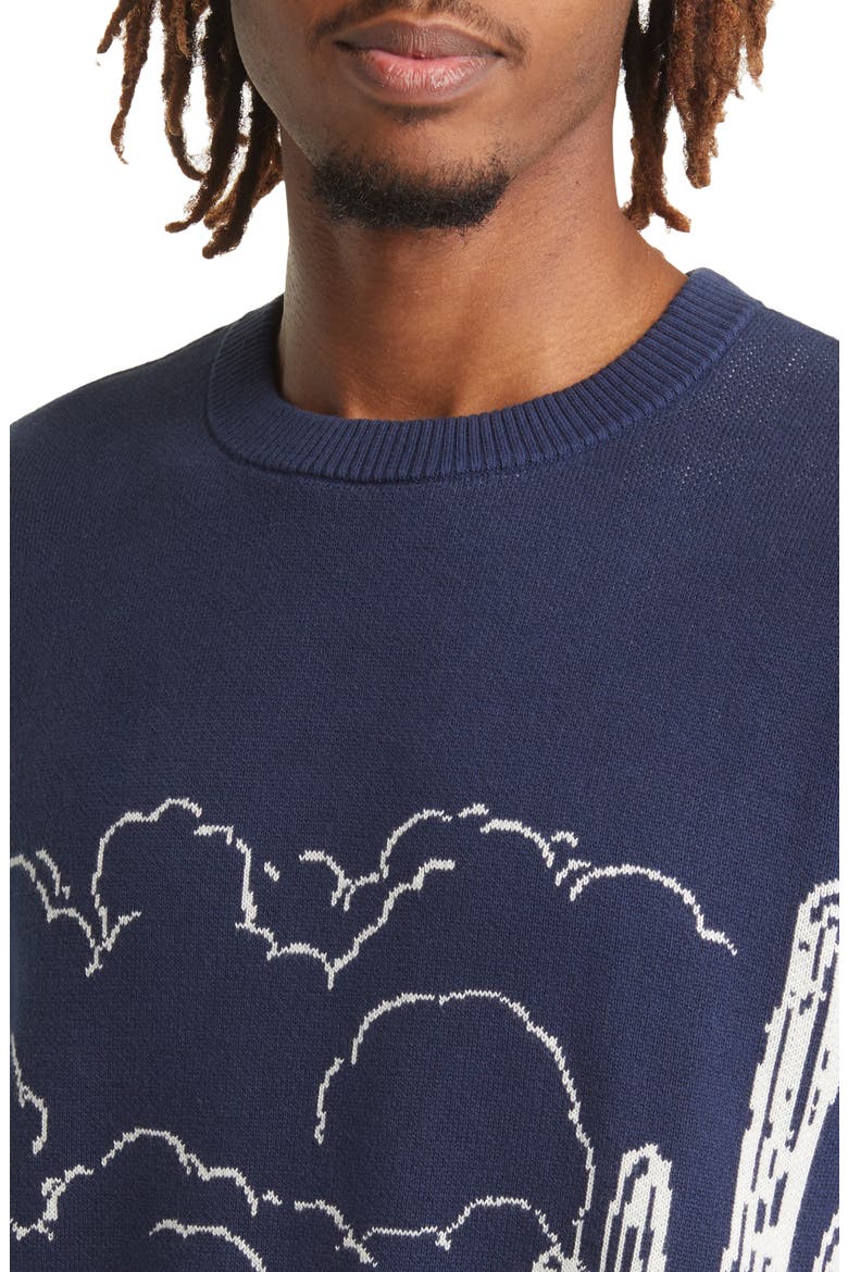 Anaheim Scenic Sweater, Alternate, color, DRESS BLUES