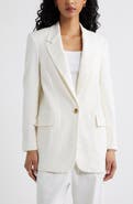 Open Edit Everyday Linen Blend Blazer