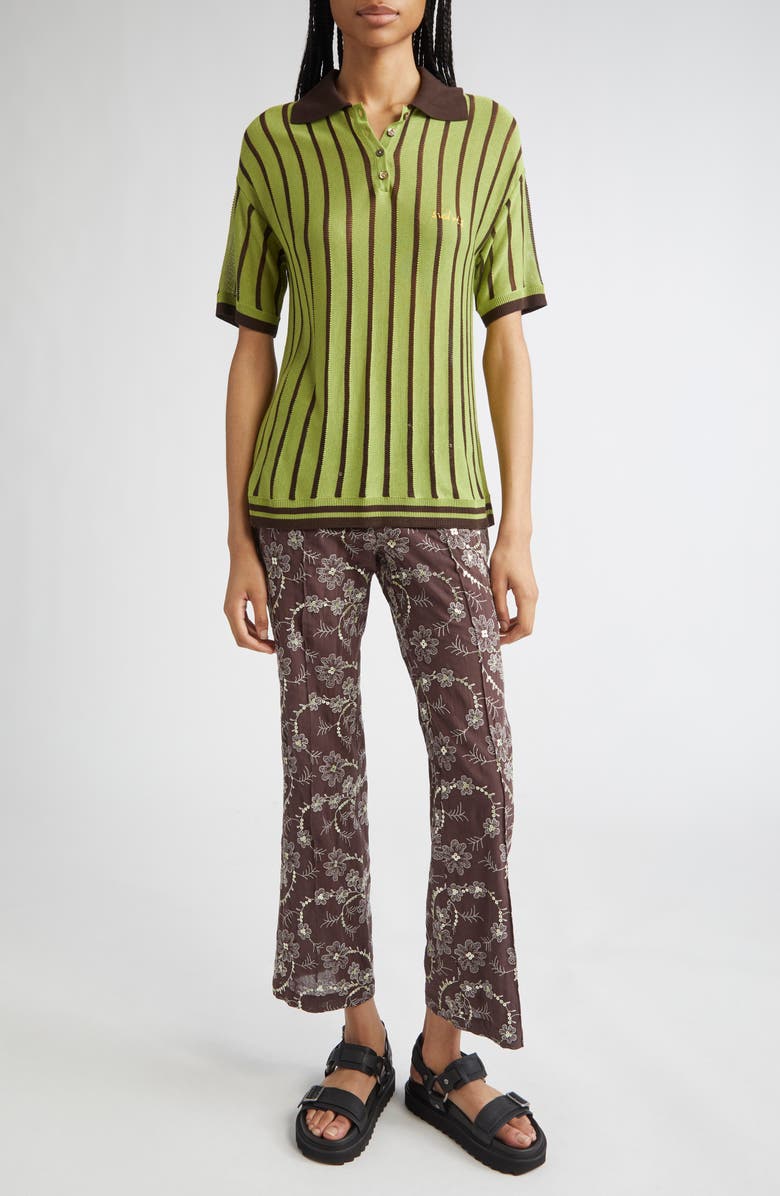 Siedrés Rounes Stripe Polo, Alternate, color, Green