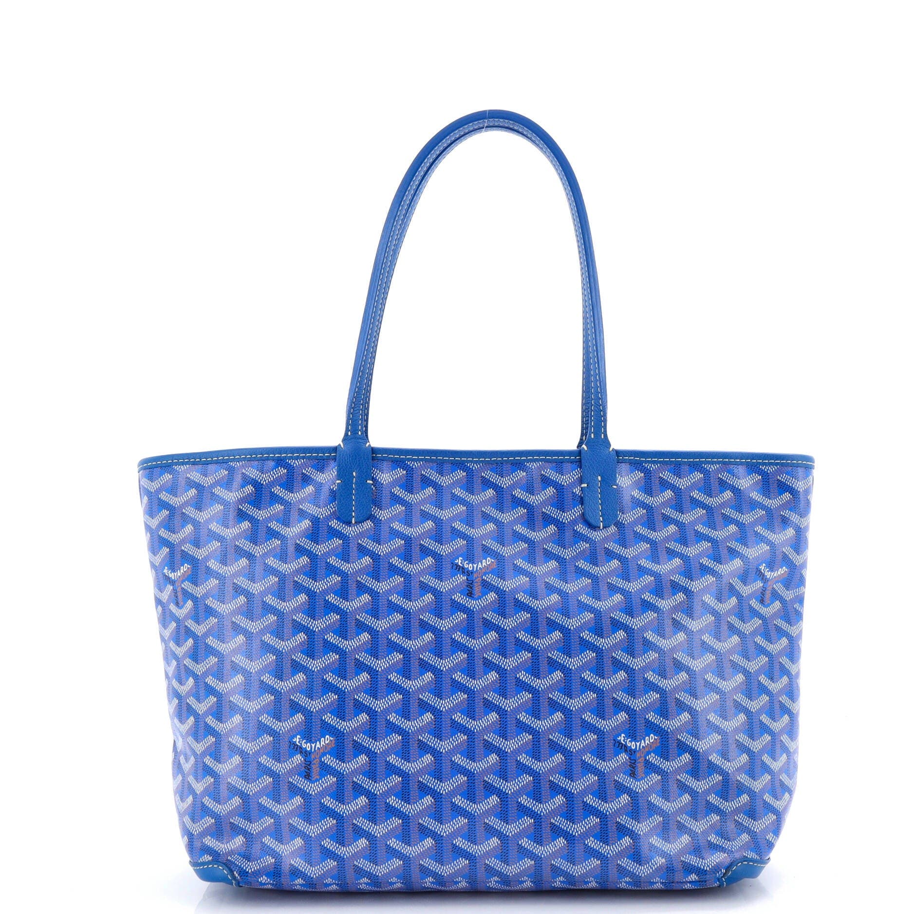 Pre-Owned Goyard Artois Tote Coated Canvas PM, Main, color, Blue