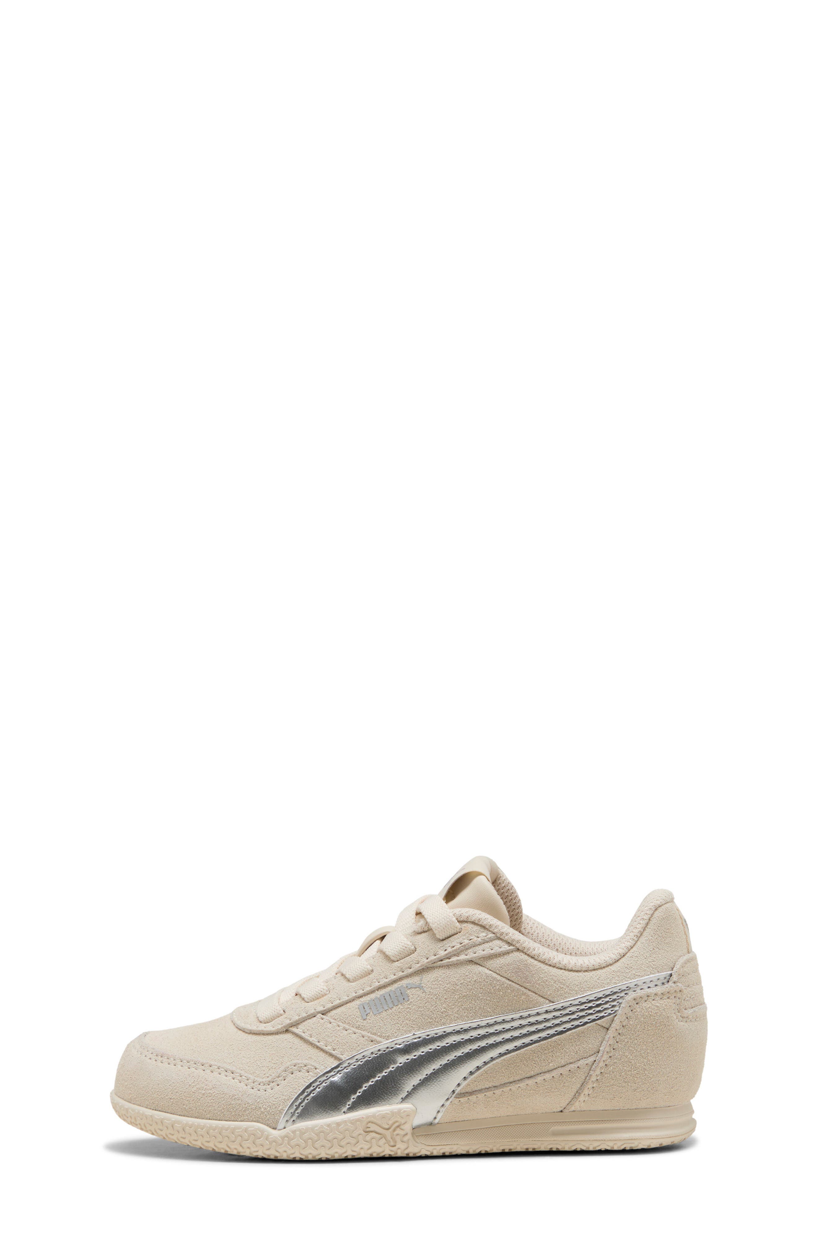Kids' Bella Donna Metallic Sneaker, Alternate, color, ALPINE SNOW/ PUMA SILVER