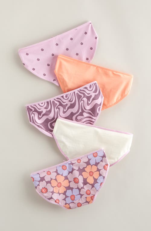 Nordstrom Kids' Assorted 5-pack Hipster Briefs In Multi
