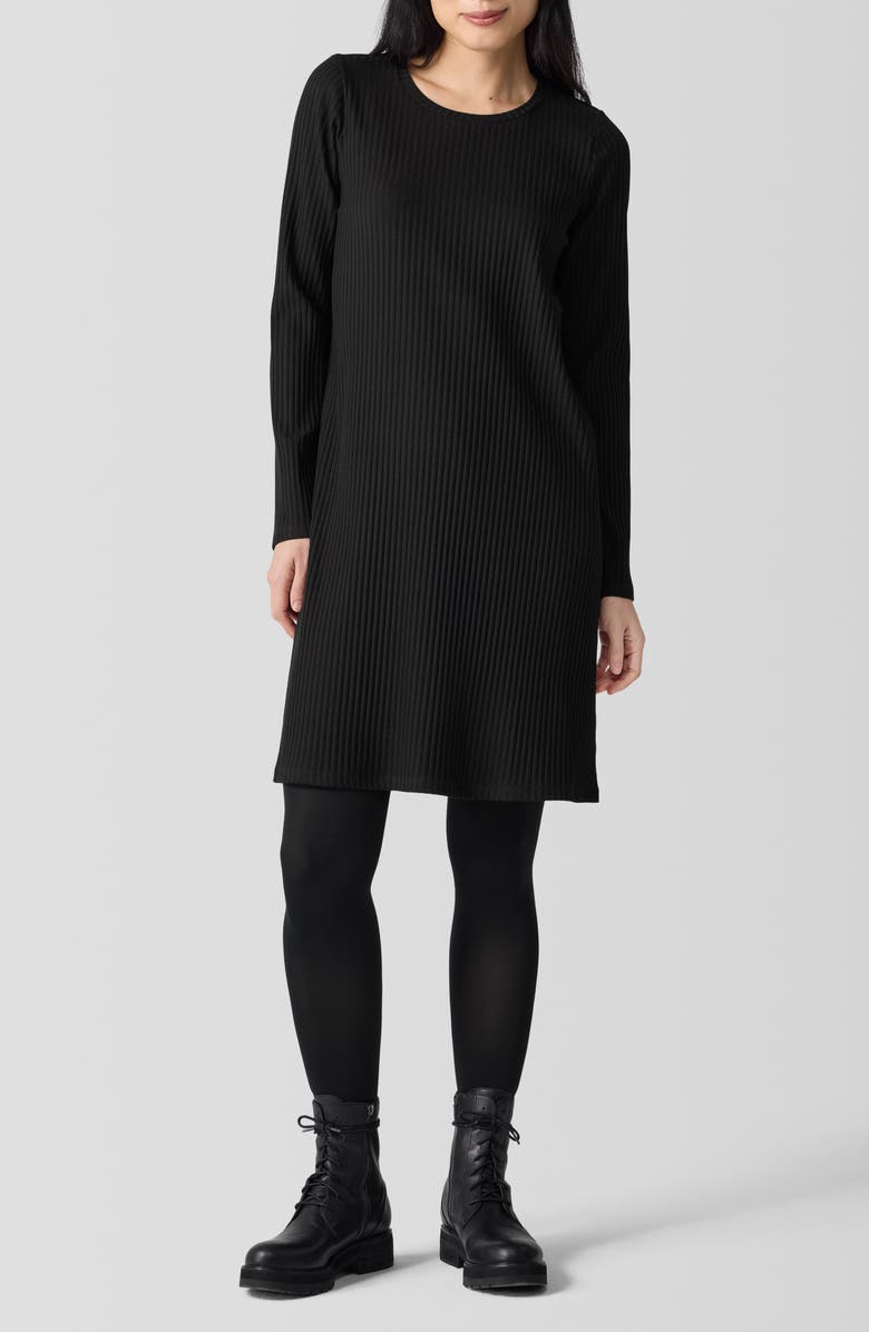 Eileen Fisher Long Sleeve Rib Dress, Alternate, color,