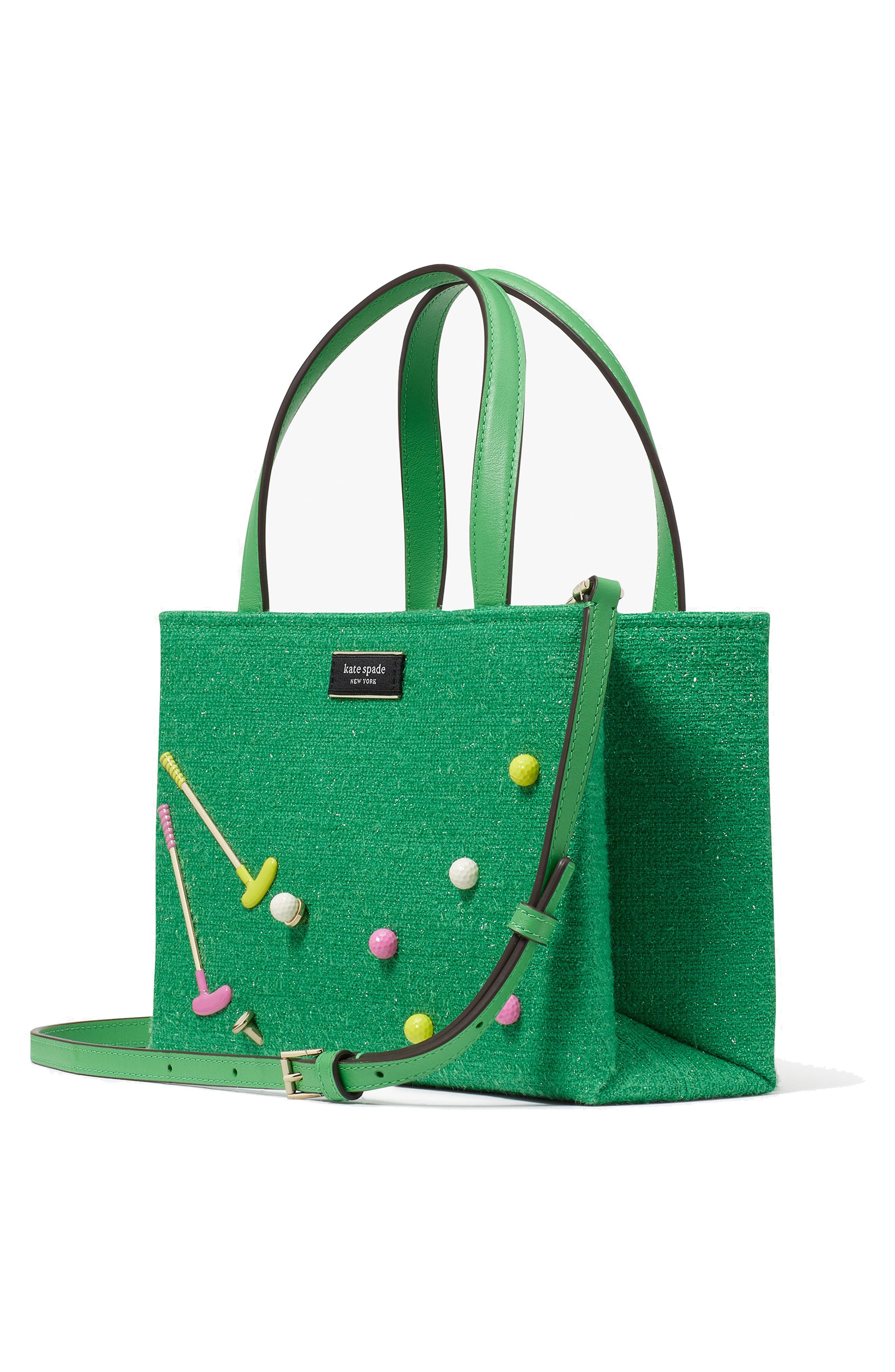 Kate Spade New York small sam icon astroturf top handle bag, Alternate, color, 