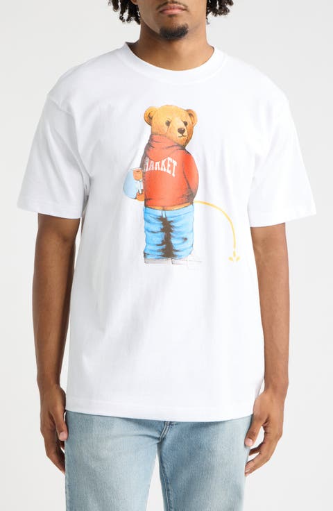 Trouble Making Bear Cotton Graphic T-Shirt