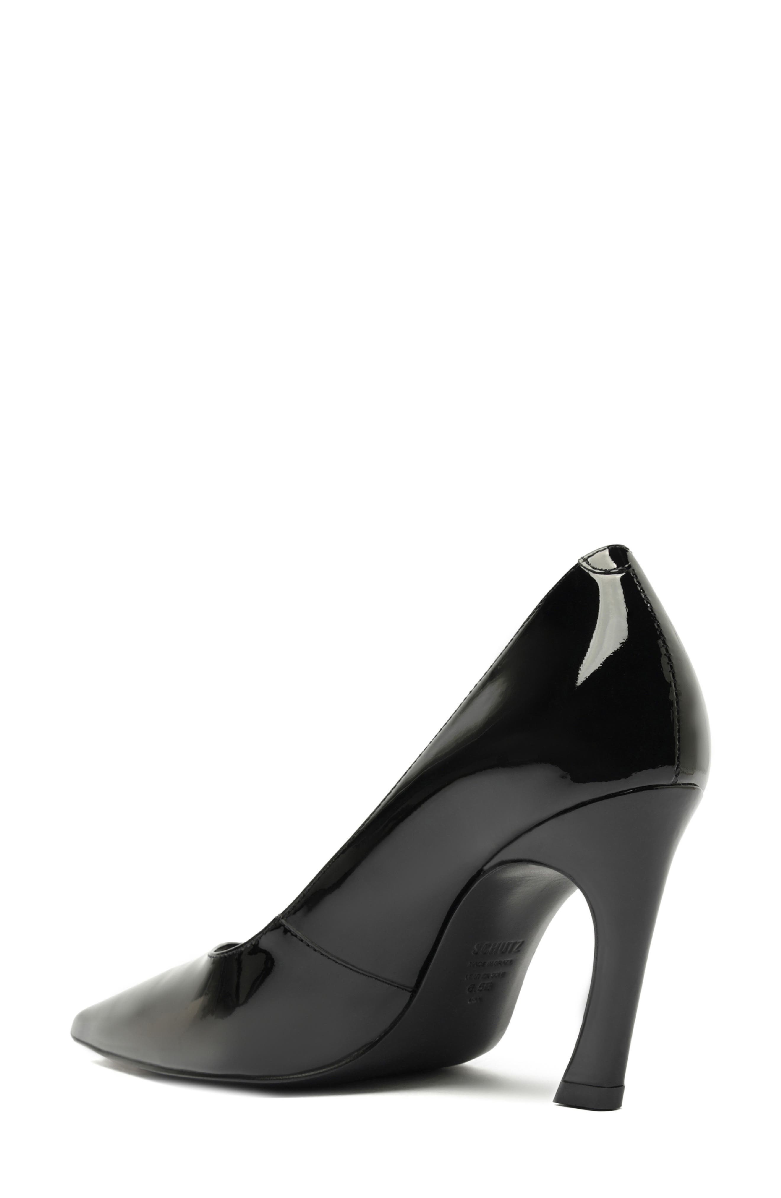 Schutz Lexi Lo Pointed Toe Pump, Alternate, color, Black