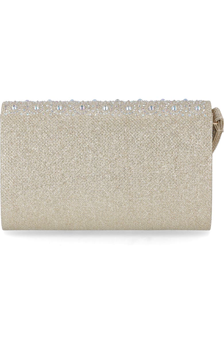 Jessica McClintock Waverly Crystal Embellished Clutch, Alternate, color, Champagne