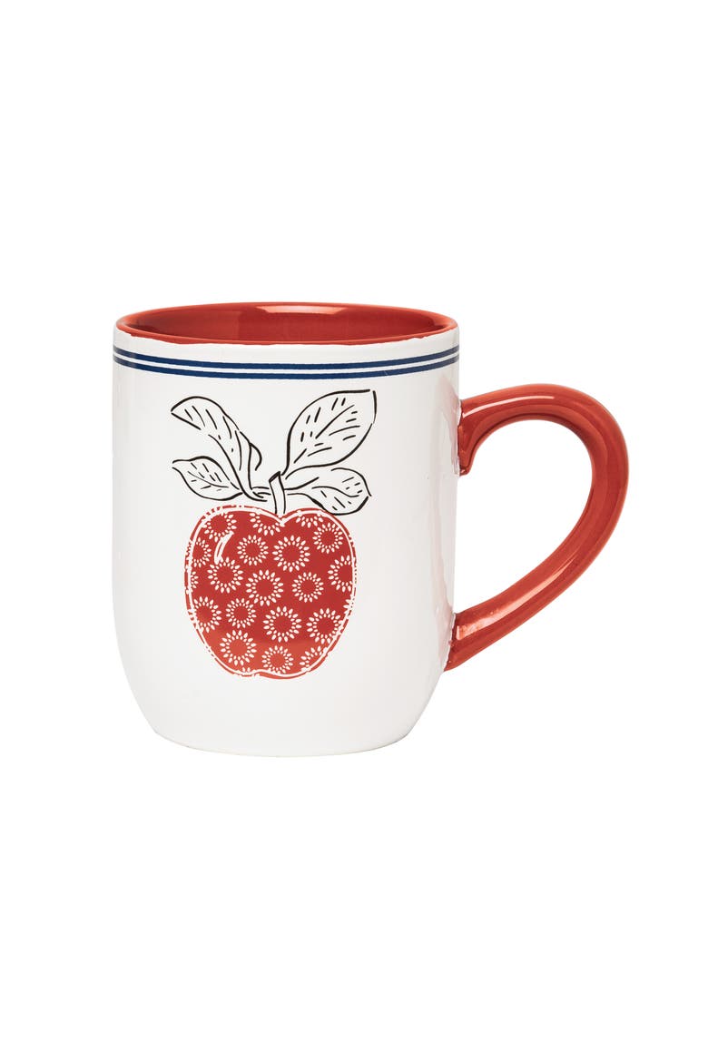 Apple Stripe Mug 16 oz, Main, color, Red