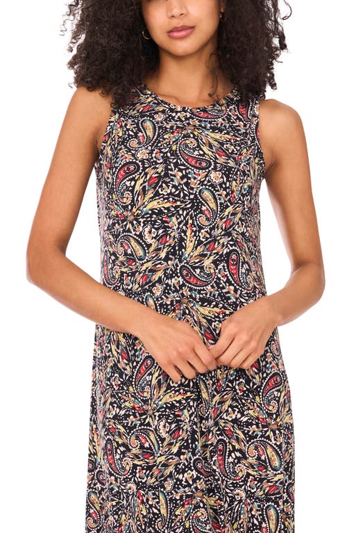 Vince Camuto Paisley Print Sleeveless Jersey Maxi Dress In Multi