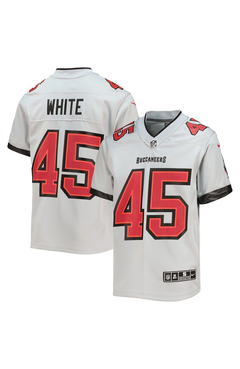 Nike Youth Nike Devin White Gray Tampa Bay Buccaneers Inverted Team Game Jersey, Main, color, 