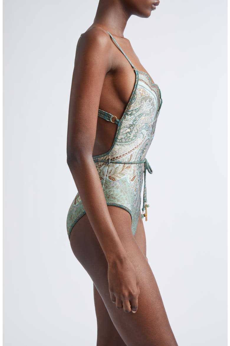 Zimmermann Wanderlust Scalloped One-Piece Swimsuit (Women) | Nordstrom