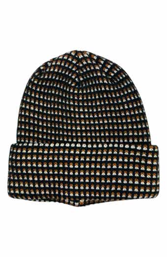 MARCUS ADLER Checkered Cuffed Knit Beanie