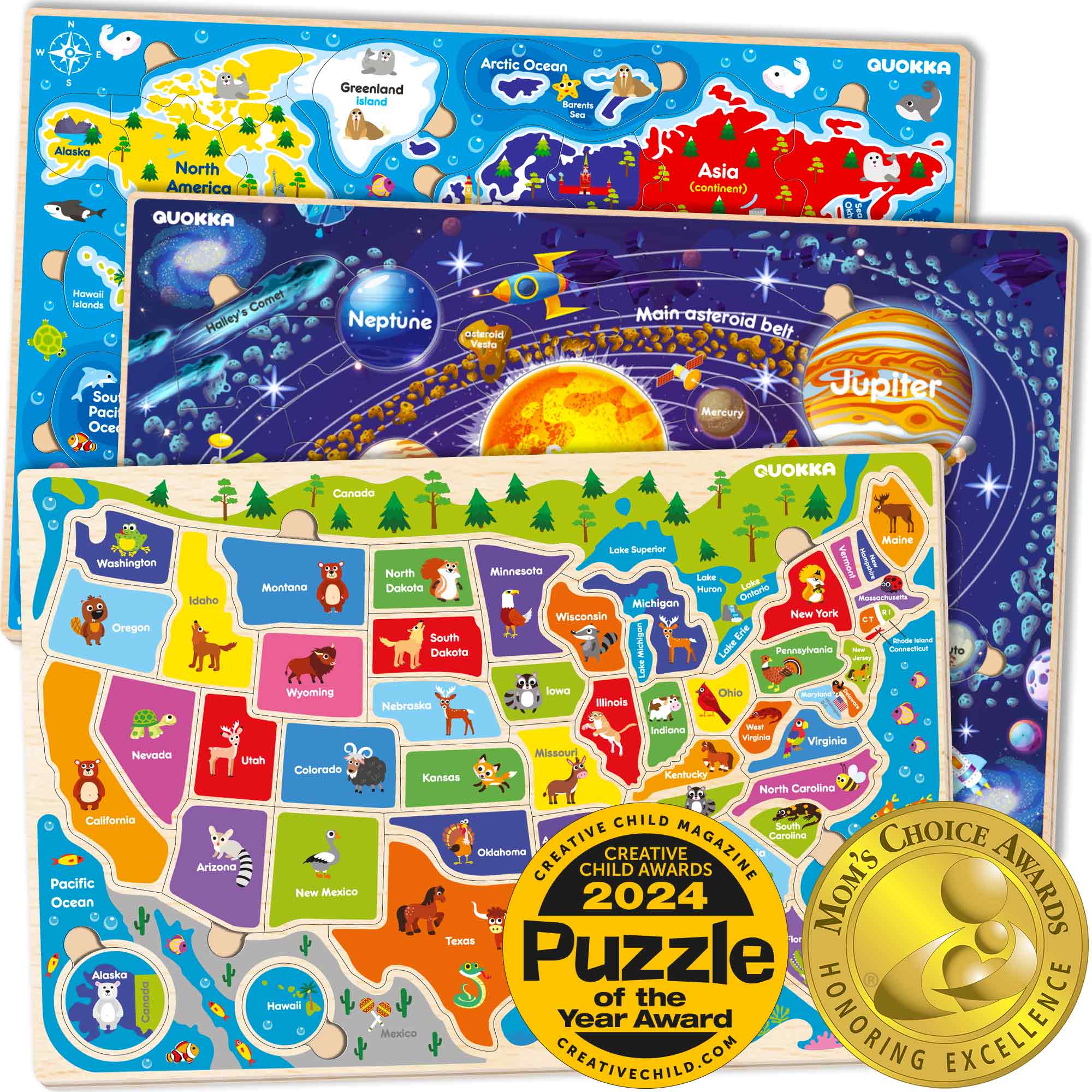 Wooden Map Set