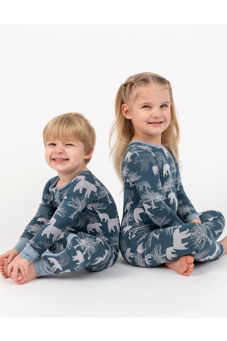2-pc. Soft Stretch Viscose Matching Family Holiday Pajamas, Alternate, color, Polar Bear Blue