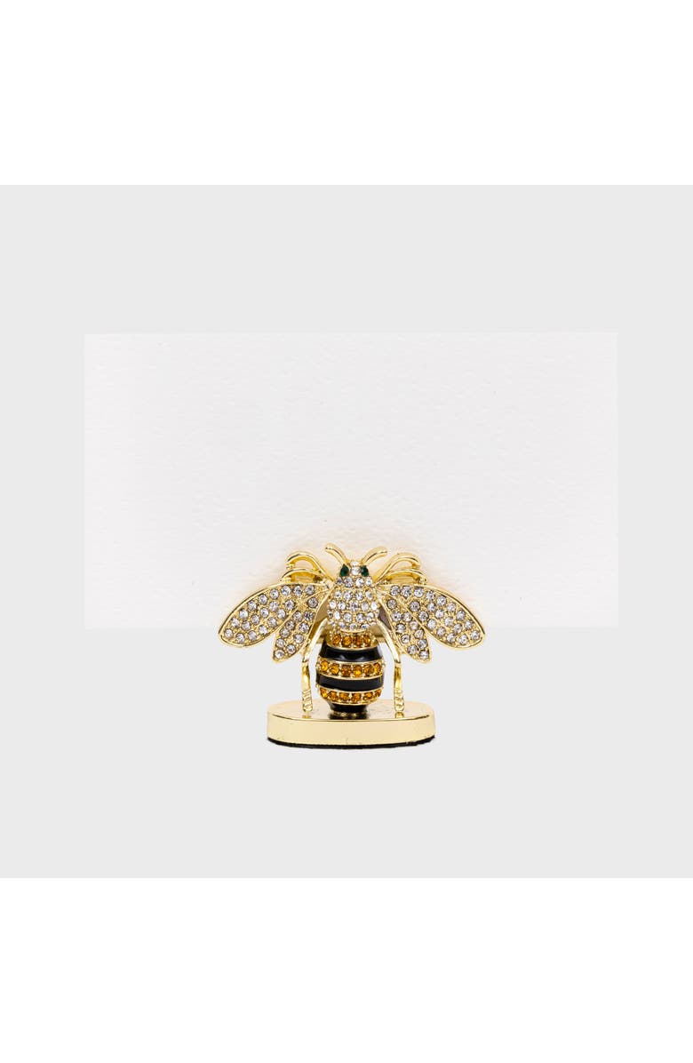 Joanna Buchanan Stripey bee placecard holders, set of two, Main, color, Gold