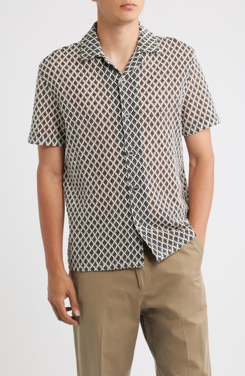 Sterling Crochet Camp Shirt