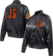 PRO STANDARD Women's Pro Standard Black Cincinnati Bengals Jeweled Satin Full-Snap Jacket