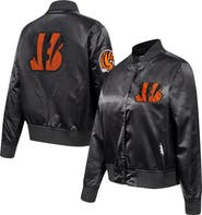 PRO STANDARD Women's Pro Standard Black Cincinnati Bengals Jeweled Satin Full-Snap Jacket