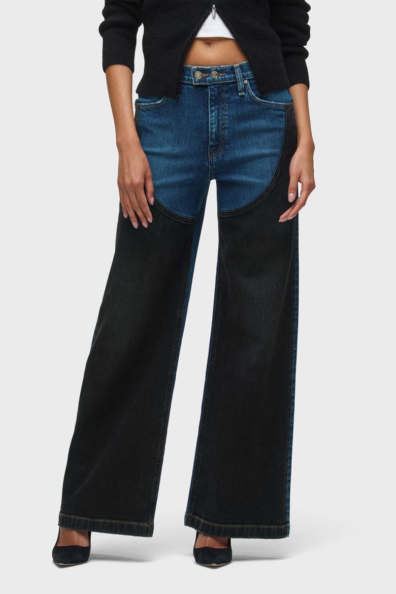 Jodie Hr Contrast Front Panel Wide Leg, Main, color, Mixture