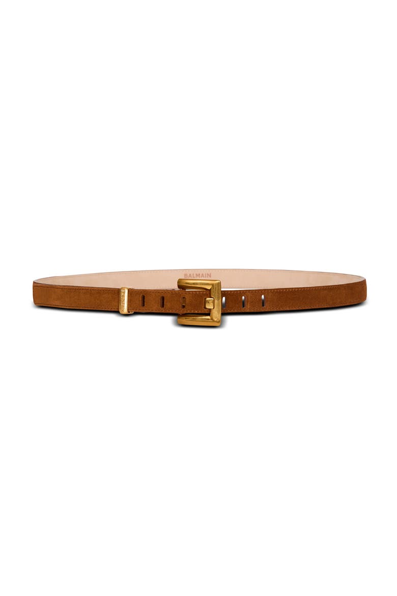 Anthem suede leather belt, Main, color, brown