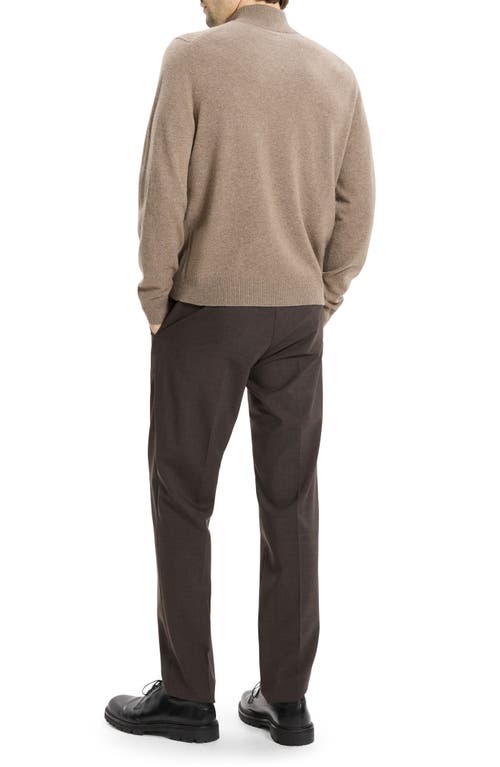 Theory Hilles Quarter Zip Cashmere Sweater In Nude