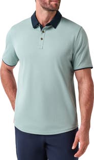 TravisMathew All Day Social Club Contrast Collar Cotton Blend Polo Shirt