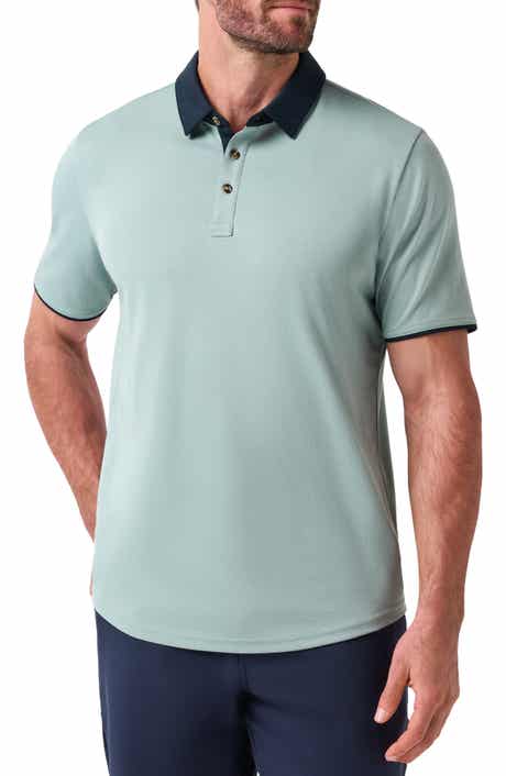 All Day Social Club Contrast Collar Cotton Blend Polo Shirt