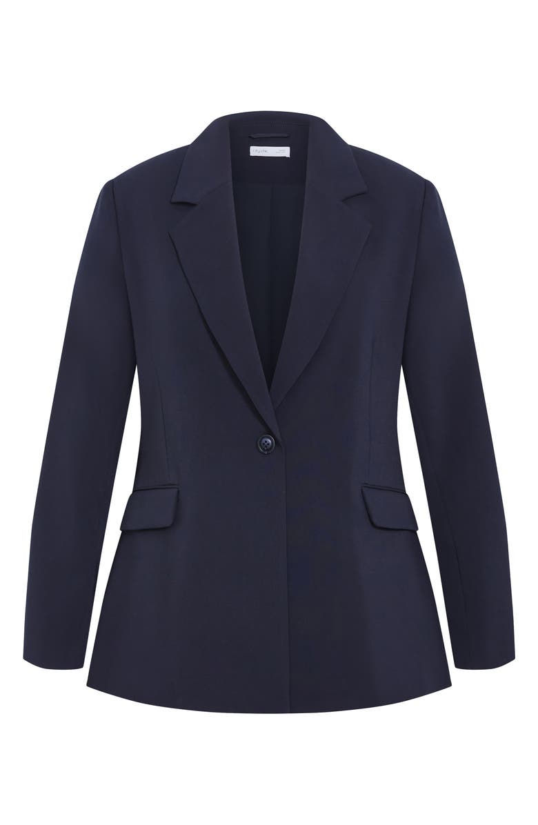 City Chic Tori Blazer, Alternate, color, Navy