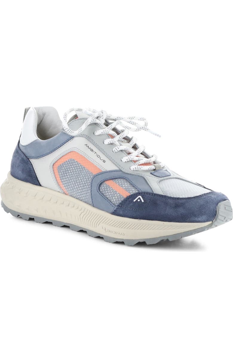 Ambitious 13320 Colorblock Sneaker, Main, color, Blue/ Grey Suede/ Textile